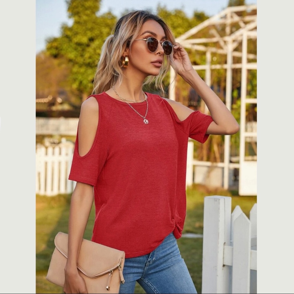 NEW Kim & Cami Peekaboo Shoulder Tunic T-shirt Plus Size 3X